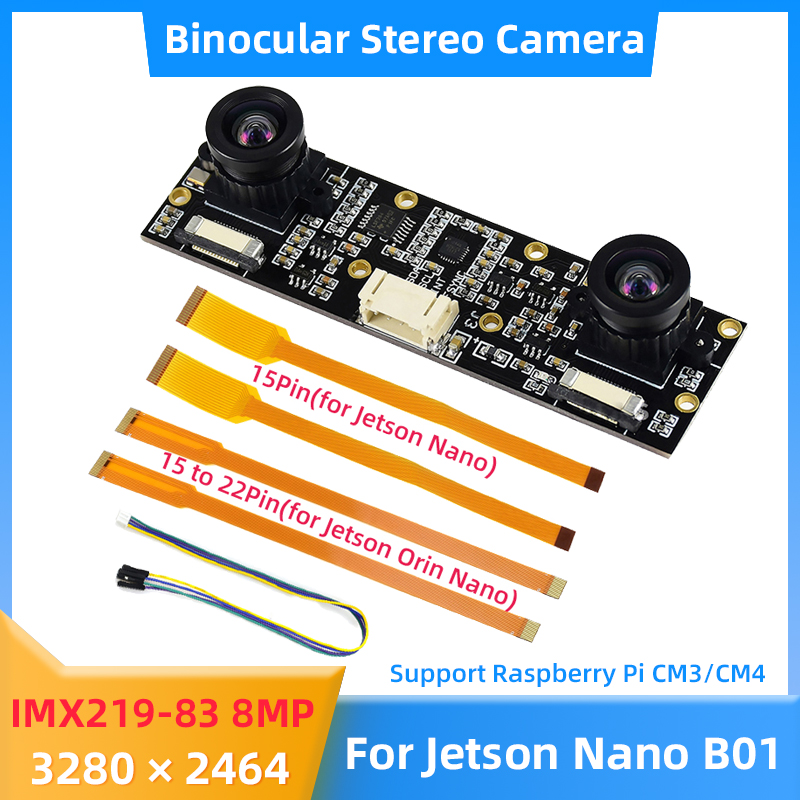 Raspberry Pi Hq Camera Microscope Lens - Caméra binoculaire 8MP IMX219 pour NVIDIA
