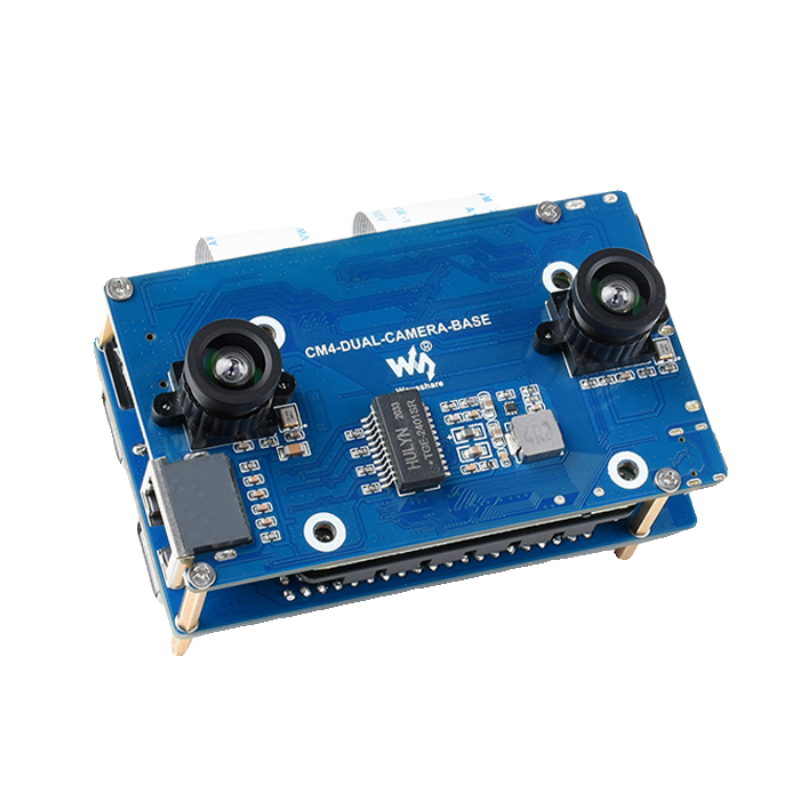 Raspberry Pi Compute Module 4 Dual Camera Board - Carte d'extension de vision binoculaire Raspberry